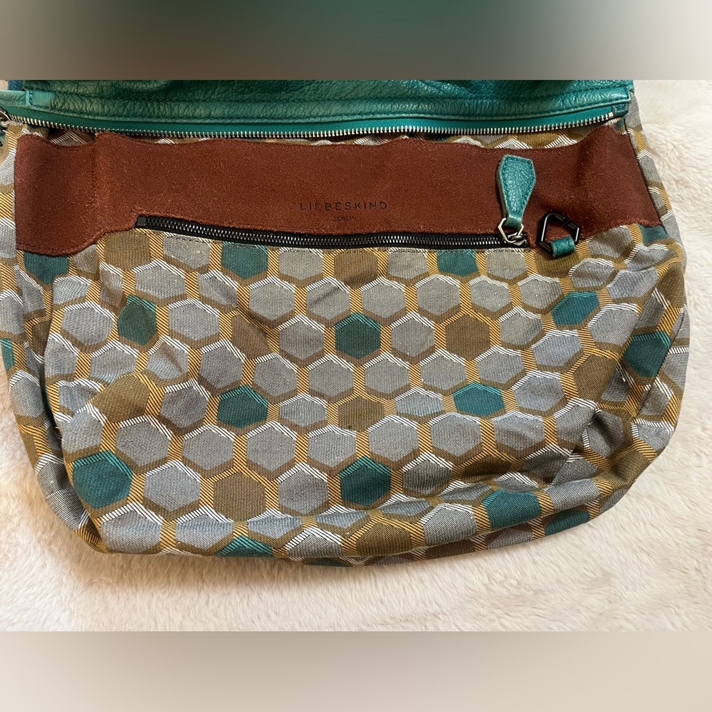 Liebeskind Berlin Leather purse 👛 turquoise spike hobo - Picture 8 of 11